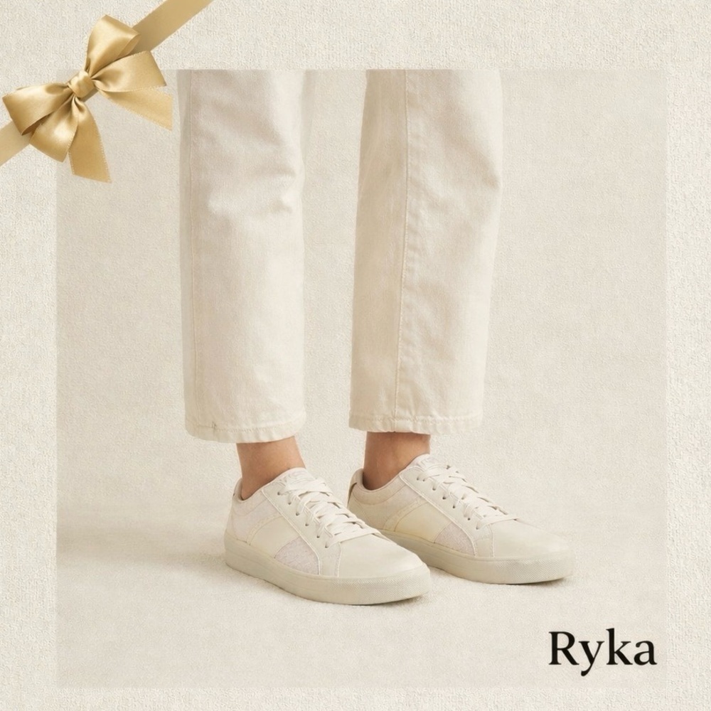 Ryka Classic Viv Sneakers Surround Fit Leather White 12M